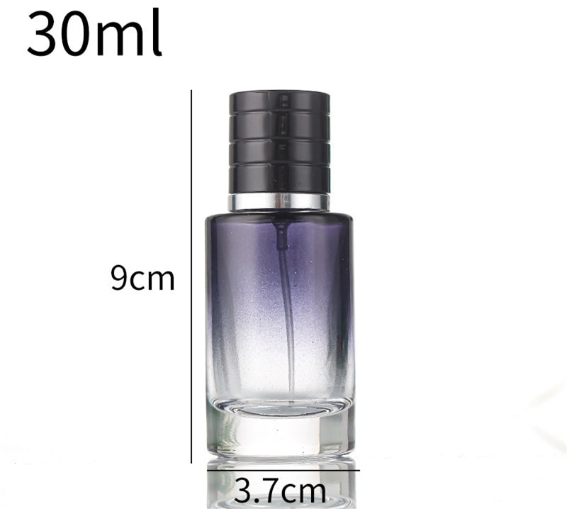 botella de vidrio de perfume de 30 ml con cabezal rociador